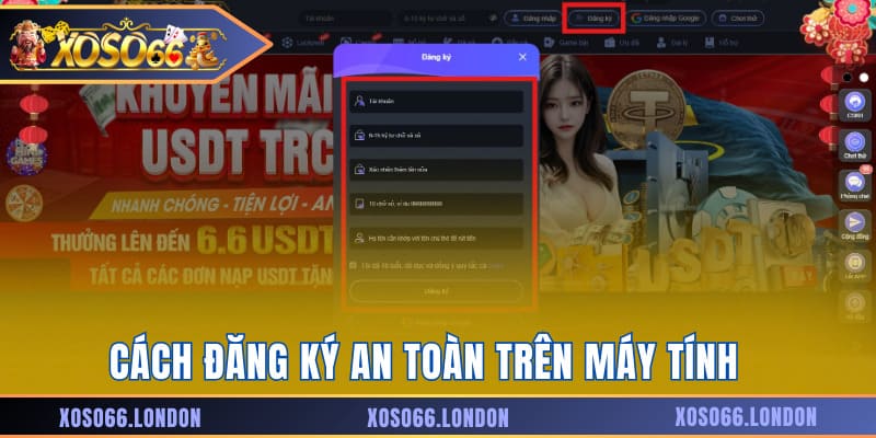 Cách đăng ký an toàn trên máy tính