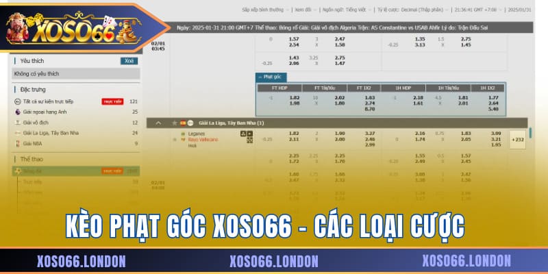 Kèo phạt góc Xoso66