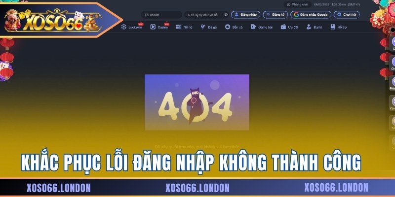 Chỉ dẫn cách khắc phục lỗi đăng nhập không thành công