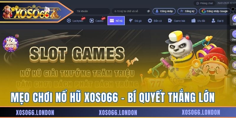 Mẹo chơi nổ hũ Xoso66